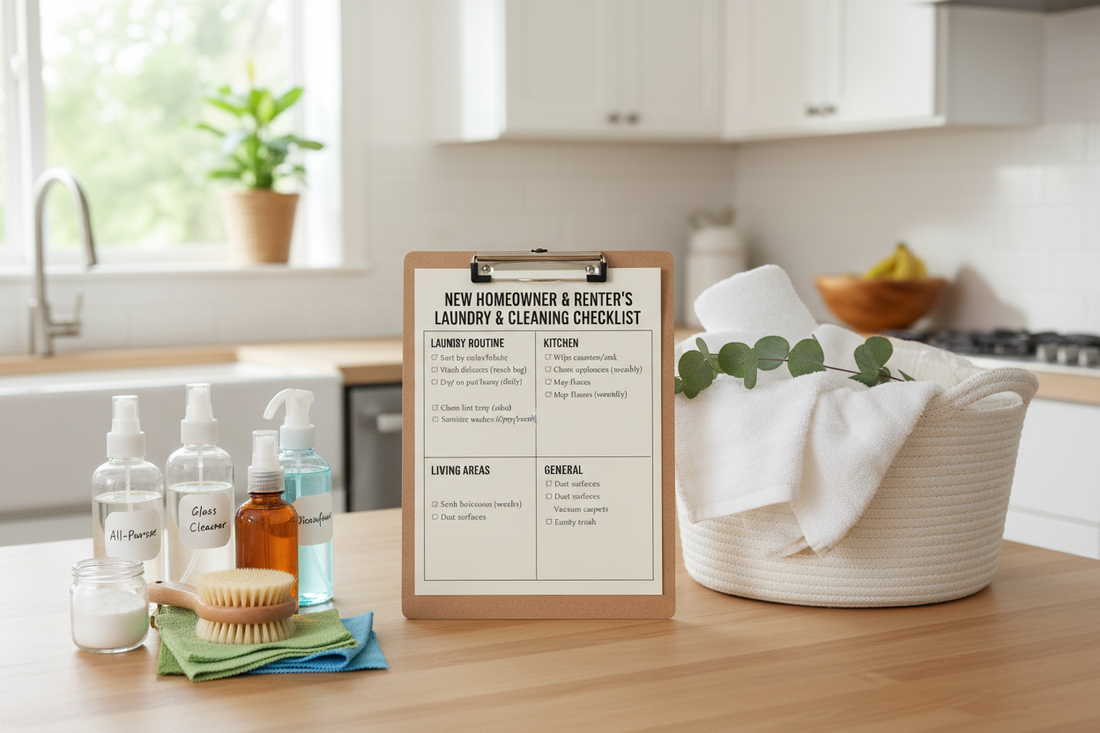 Laundry and Cleaning Checklist for New Homeowners and Renters