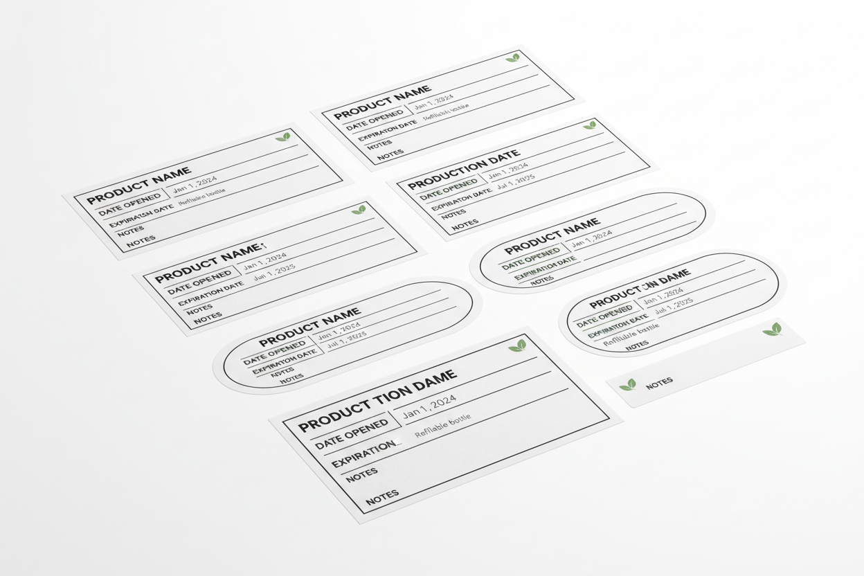 Cleaning Supply Expiration Tracker Labels