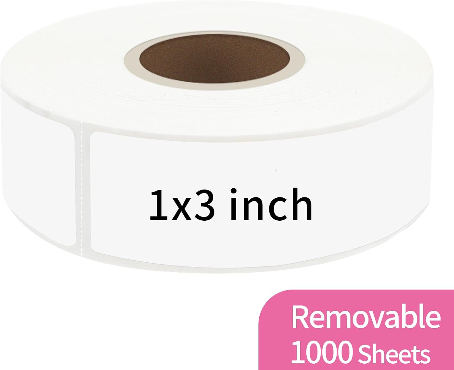 1000 Blank Removable Freezer Labels, Blank Removable Labels Water Oil Resistant with Perforation Line for Food Containers Jars Pantry Organization (Each Measures 1x 3 Inch)