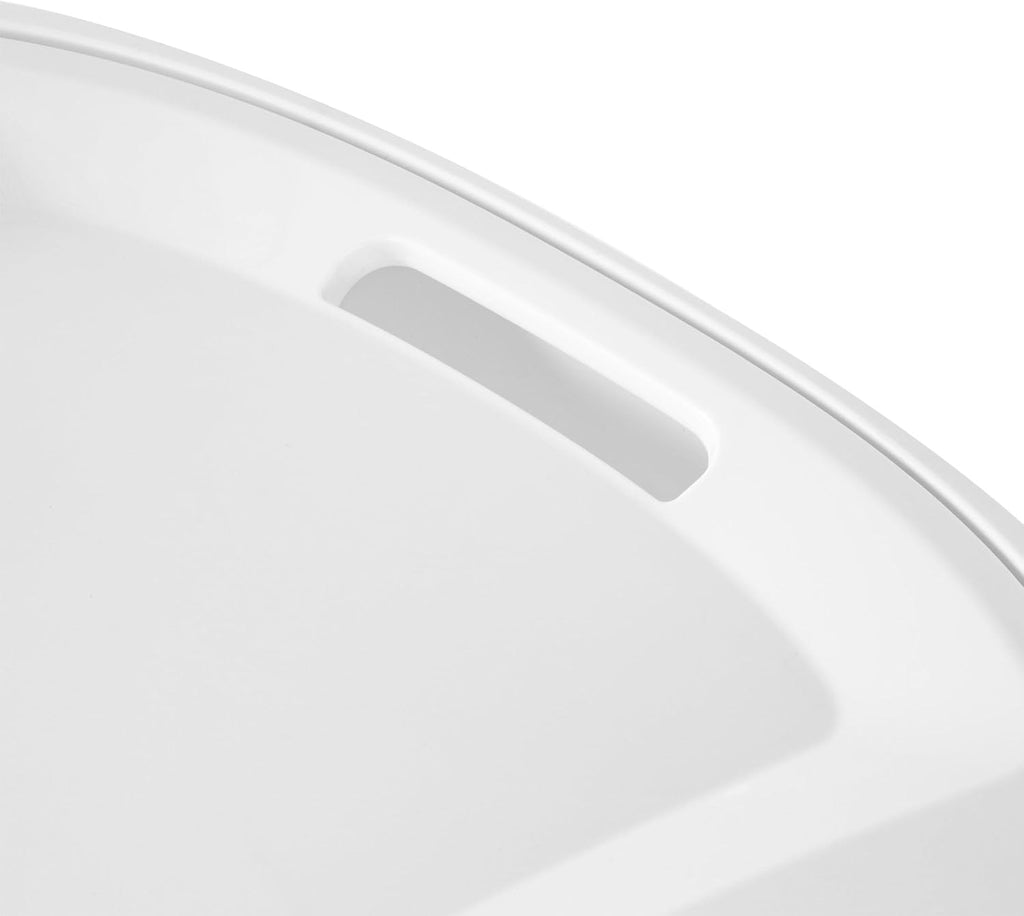 (1-Pack) Wheeled Laundry Basket - 135 Liters Large Capacity - White Plastic with a Cover and Extendable Handle, Suitable for Homes, Dormitories,Laundry Rooms and Apartments.