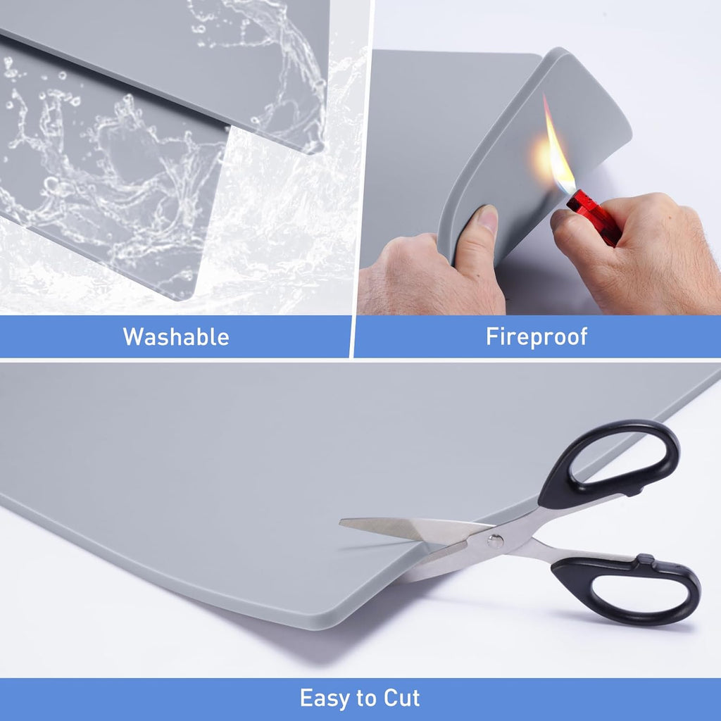 0.34" Thick Cybrixus Heat Press Mat Silicone 15x15,Silicone Pad Support Double Sided Use for Heat Press,500°C/937°F Heavy and Sturdy Washable Base Pad Suitable for HTV Heat Transfer Vinyl