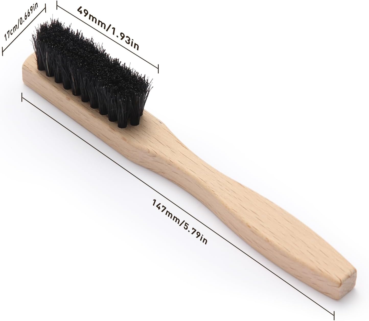 2-Piece Laundry Stain Brush, Laundry Brush for Scrubbing Out Tough Stains on Cloths and Fabrics, Natural Bristles Stain Remover Brush for Safe and Effective Stain and Odor Elimination