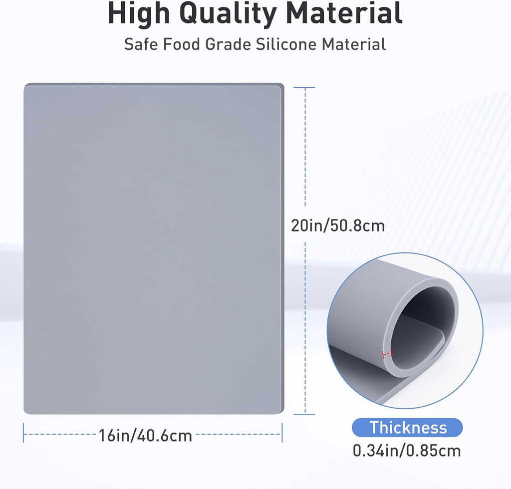 0.34" Thick Cybrixus Heat Press Mat Silicone 16x20, Silicone HeatPress Pad Support Double Sided Use for Heat Press, 500°C/937°F Heavy and Sturdy Washable Base Pad Suitable for HTV Heat Transfer Vinyl