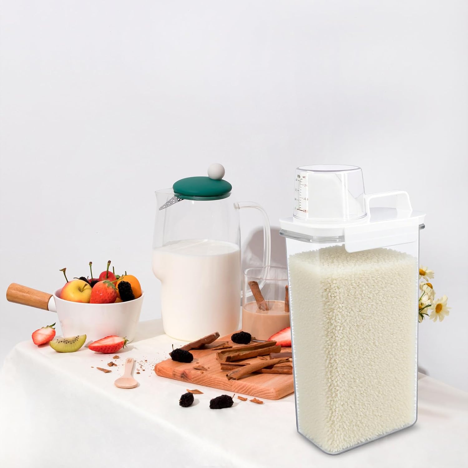 5 Pcs Liquid Laundry Detergent Dispenser 78 oz Clear Soap Powder Container with Lids Fabric Softener Bleach Dispenser for Storage Laundry Room Organization