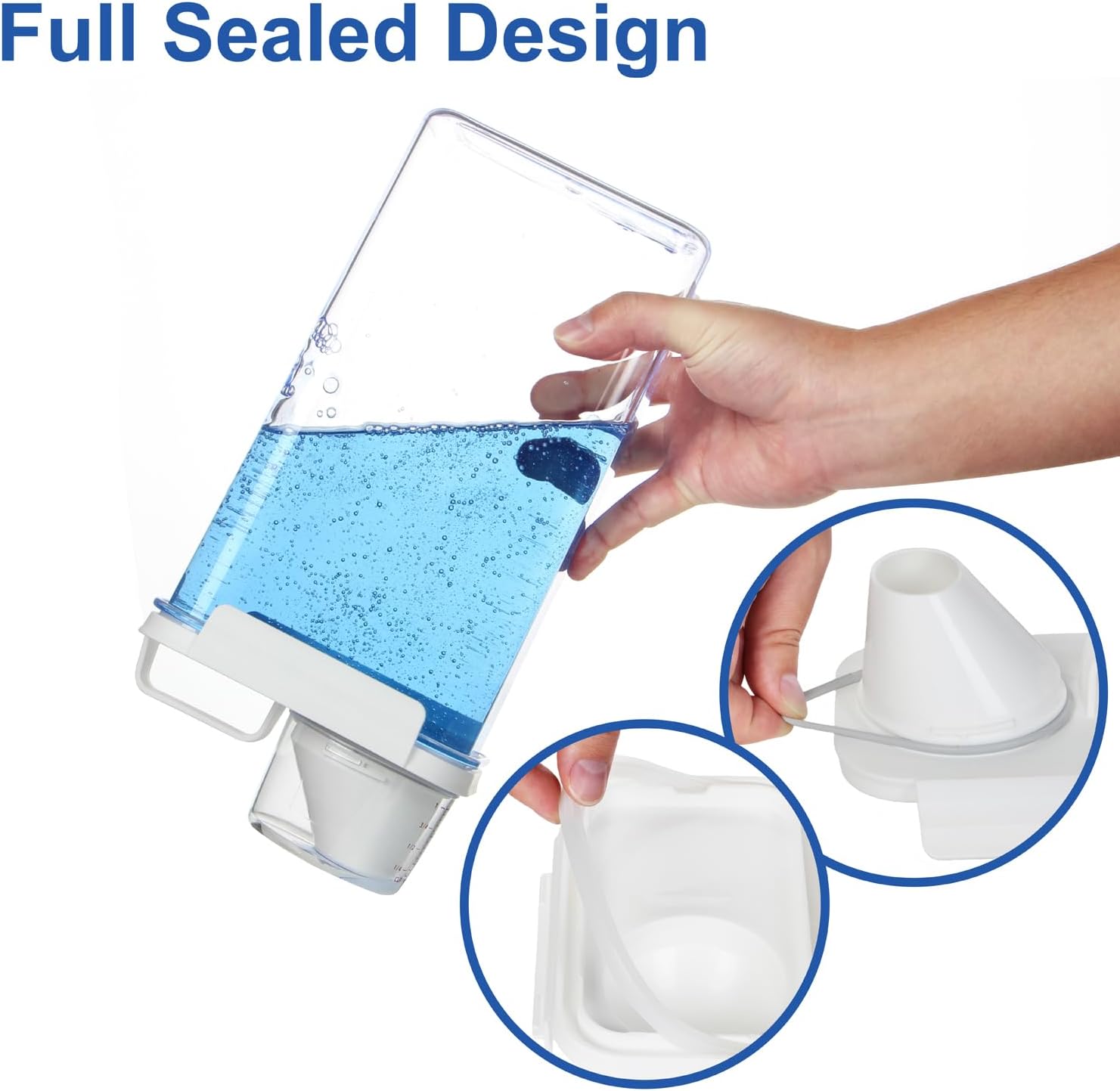 Laundry Detergent Dispenser, Liquid Laundry Container & Powder Soap Dispenser, 2 Pack Plastic Laundry Storage for Laundry Room Organization, Fabric Softener Dispenser (2.3L)