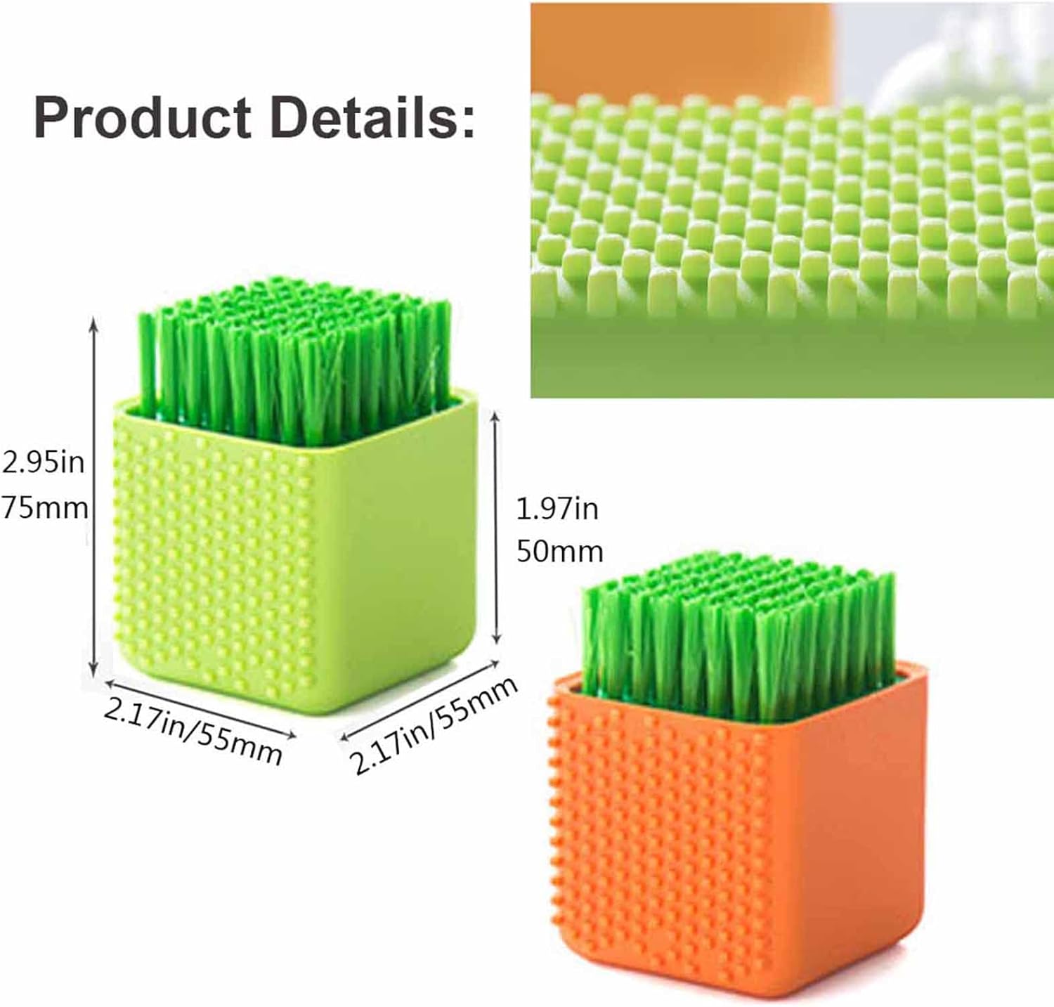 2 Pack Silicone Laundry Brush Scrub Multi-use Household Cloth Washing Brush Dual-use Scrubbing Brush for Clothes Underwear Shoes, Plastic Soft Cleaning Tool