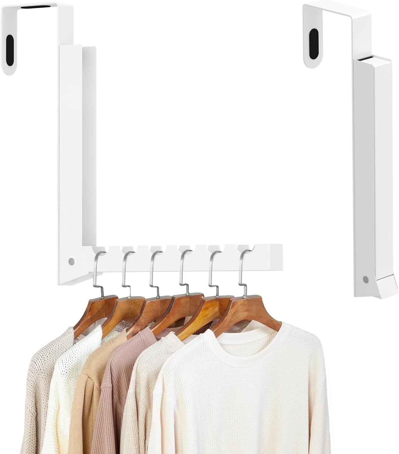 1 Pack Over The Door Hanger Hooks for Clothes, Small Portable Clothes Drying Rack for Laundry, Heavy Duty Foldable Rack for Coat Clothing Towels Hanging