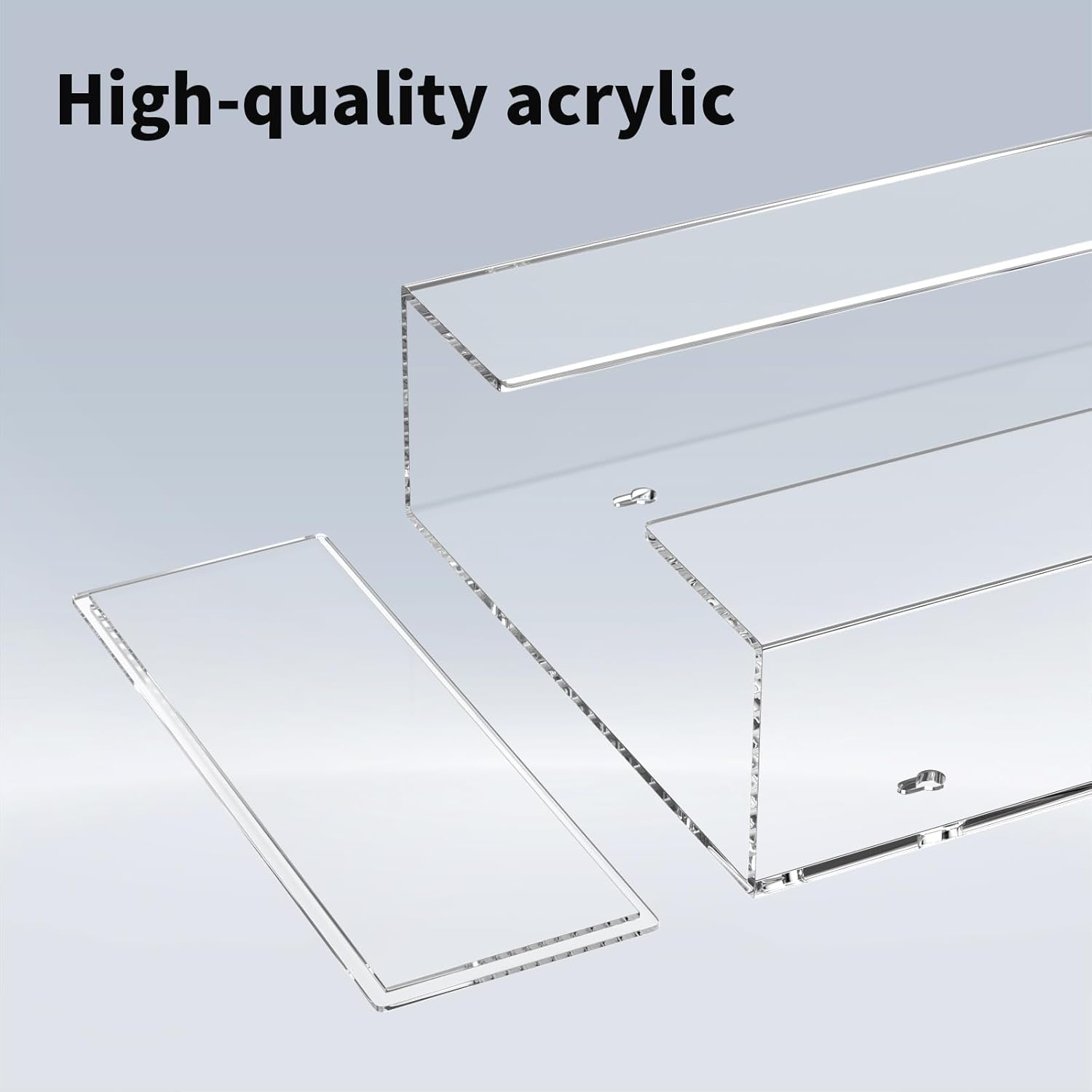 HIIMIEI Acrylic Glove Dispenser Wall Mount, Clear Plastic Glove Rack Floating Triple Gloves Box Holder 16.1'' X 10.2'' X 3.8'', Capacity Of 3 Glove Boxes