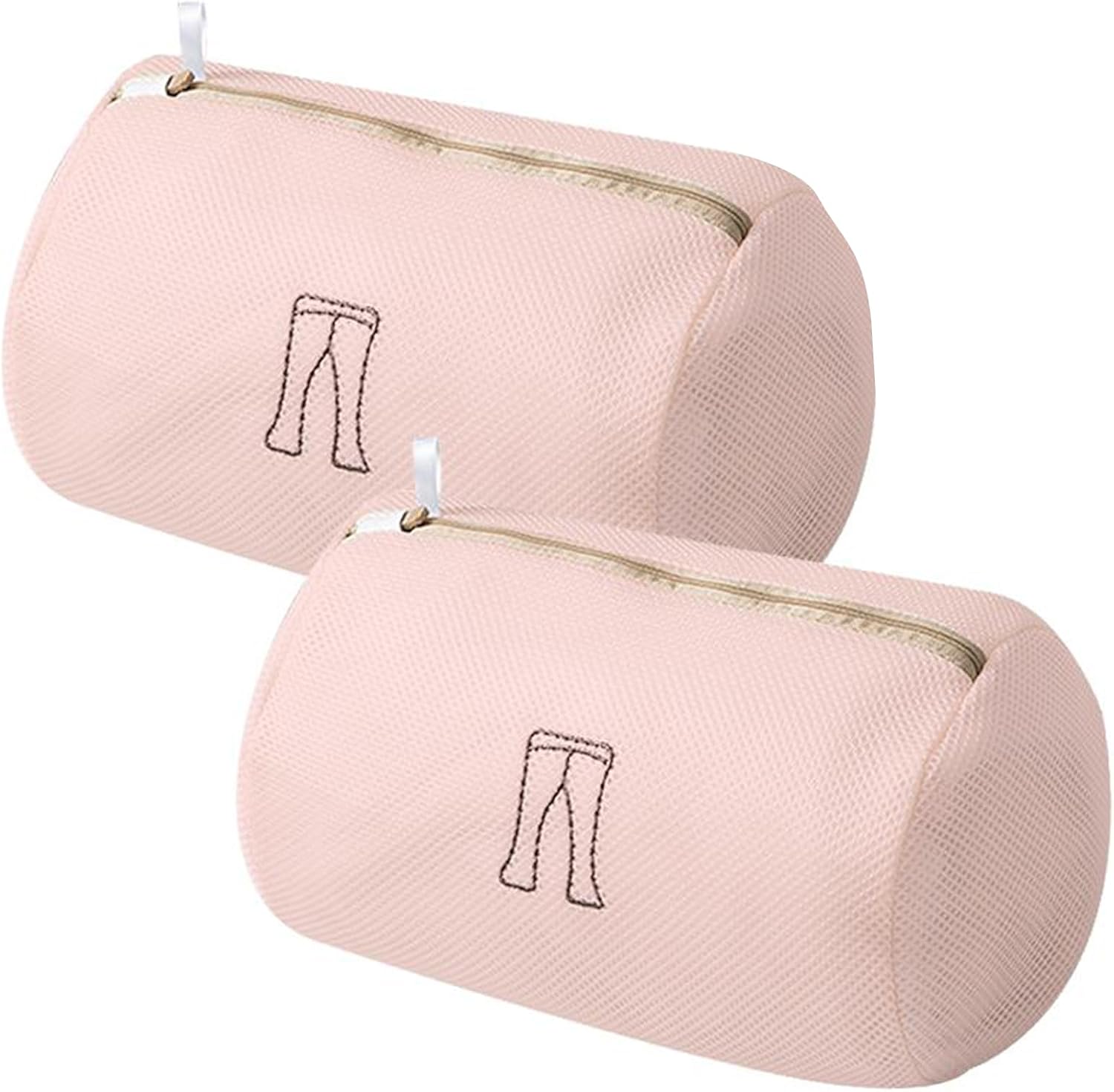 (2Pcs) delicates wash bags 3-Layer Durable Fine Mesh Wash Bags with Rust-Proof Hidden Zipper, Tangle-Proof & Space-Saving for Delicates, Bras, Lingerie, Clothes(Pink, Pants)