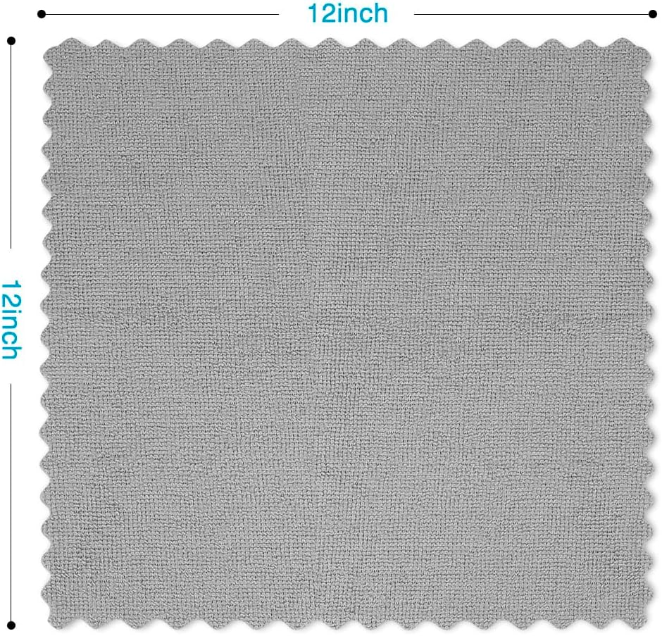 Orighty Grey Microfiber Cleaning Cloth, 24 Pack Highly Absorbent Cleaning Rags, Microfiber Towels for Cars, Household Cleaning Supplies, Reusable Lint Free Cloths for House, Kitchen, 12 x12 inch