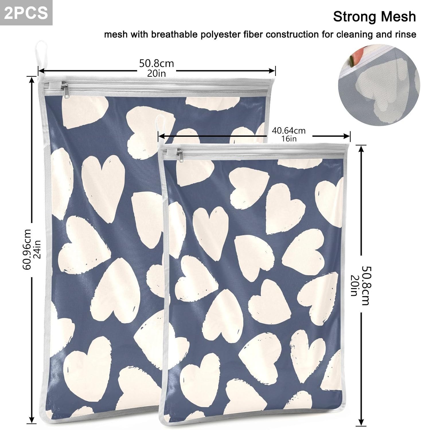 Mesh Laundry Bags 2 Pack Laundry Bags Lingerie Bags for Washing Delicates Washing Machine Large Mesh Wash Bag College Dorm Travel