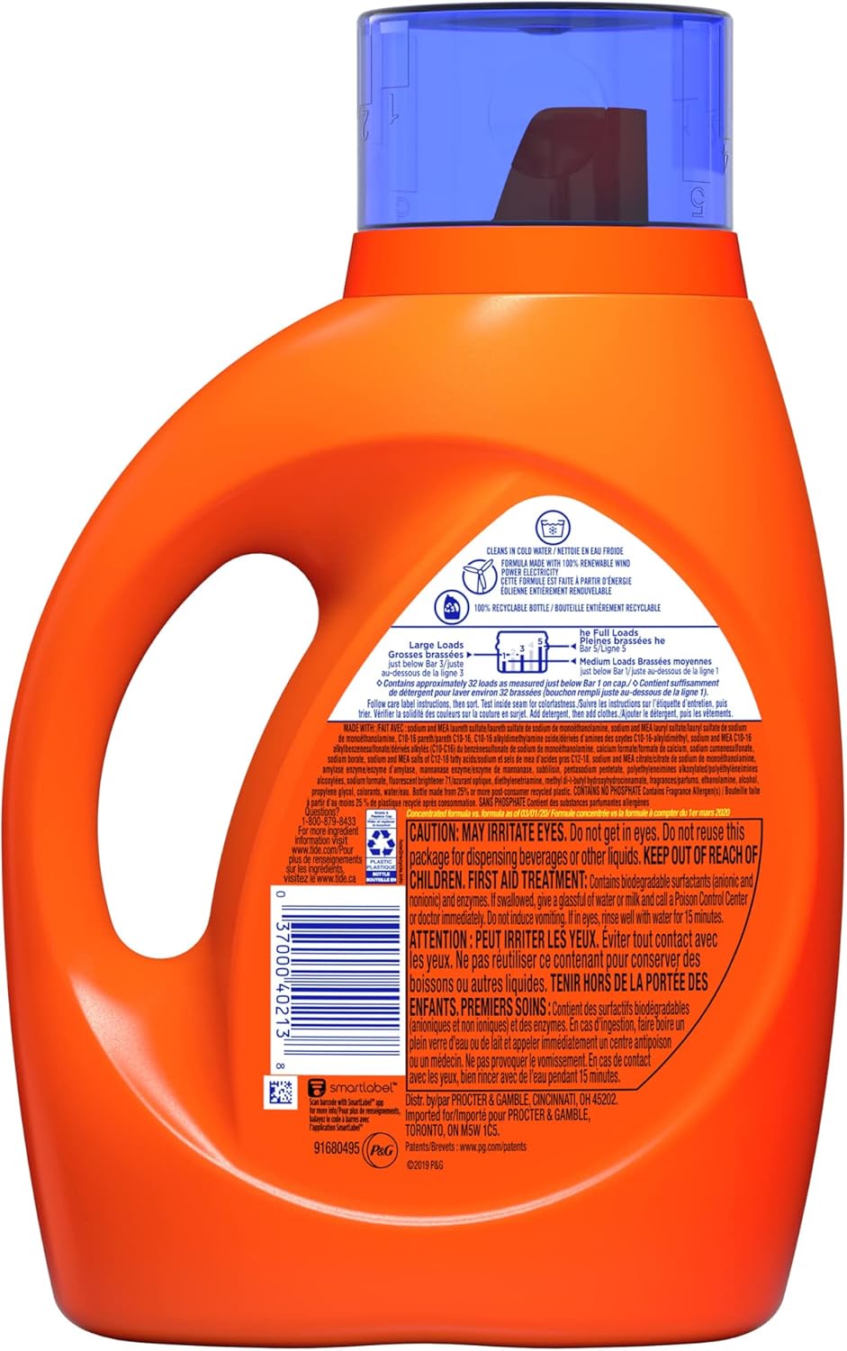 Tide Original Scent Liquid Laundry Detergent, 32 loads, 50 fl oz (Packaging May Vary)