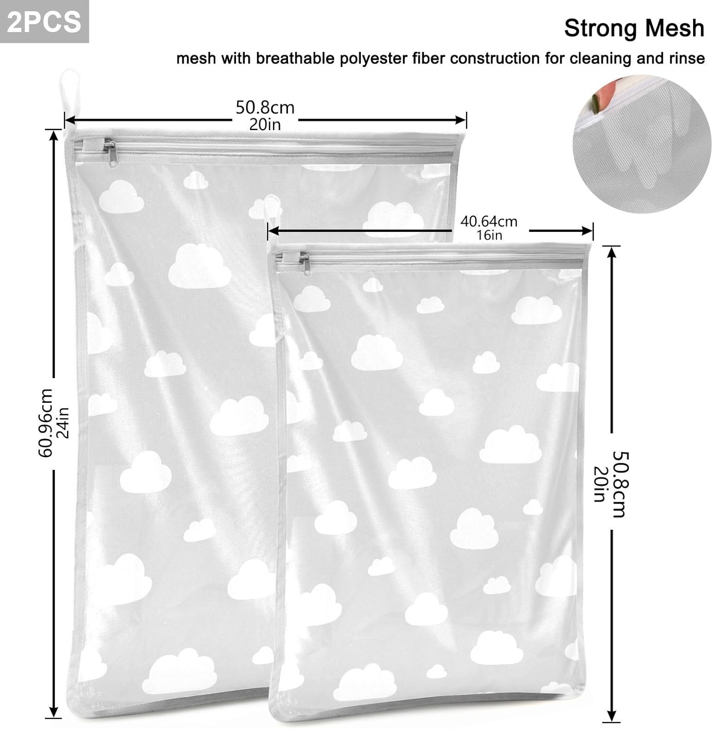 Mesh Laundry Bags 2 Pack Laundry Bags Lingerie Bags for Washing Delicates Washing Machine Large Mesh Wash Bag College Dorm Travel