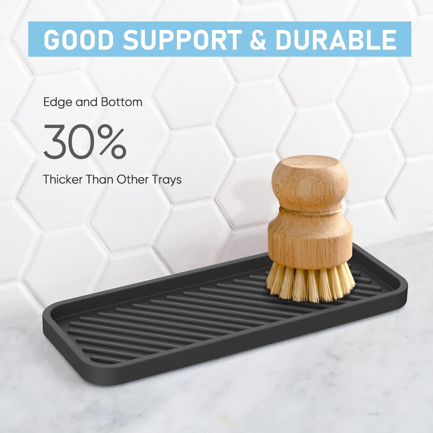EG-SIPRO Silicone Sponge Holder,Kitchen Sink Organizer Tray Kitchen Soap Tray Soap Sponge Holder for Bathroom Counter Sponge Caddy Dish Soap for Scrubber,Soap Dispenser,Scouring Pad