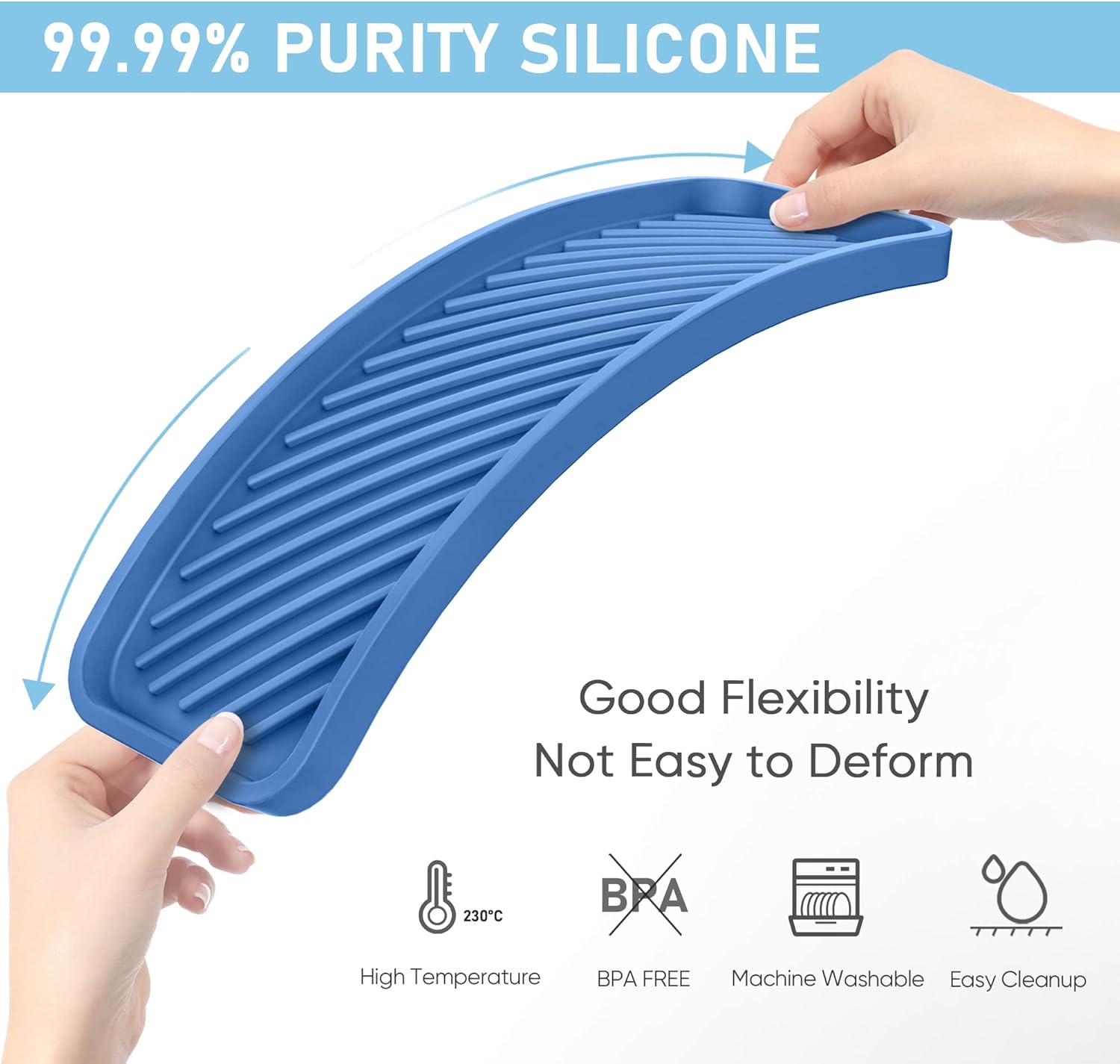 EG-SIPRO Silicone Sponge Holder, Kitchen Sink Organizer Tray, Sponge Caddy Dish Soap Holder, Scrubber, Soap Dispenser, Scouring Pad