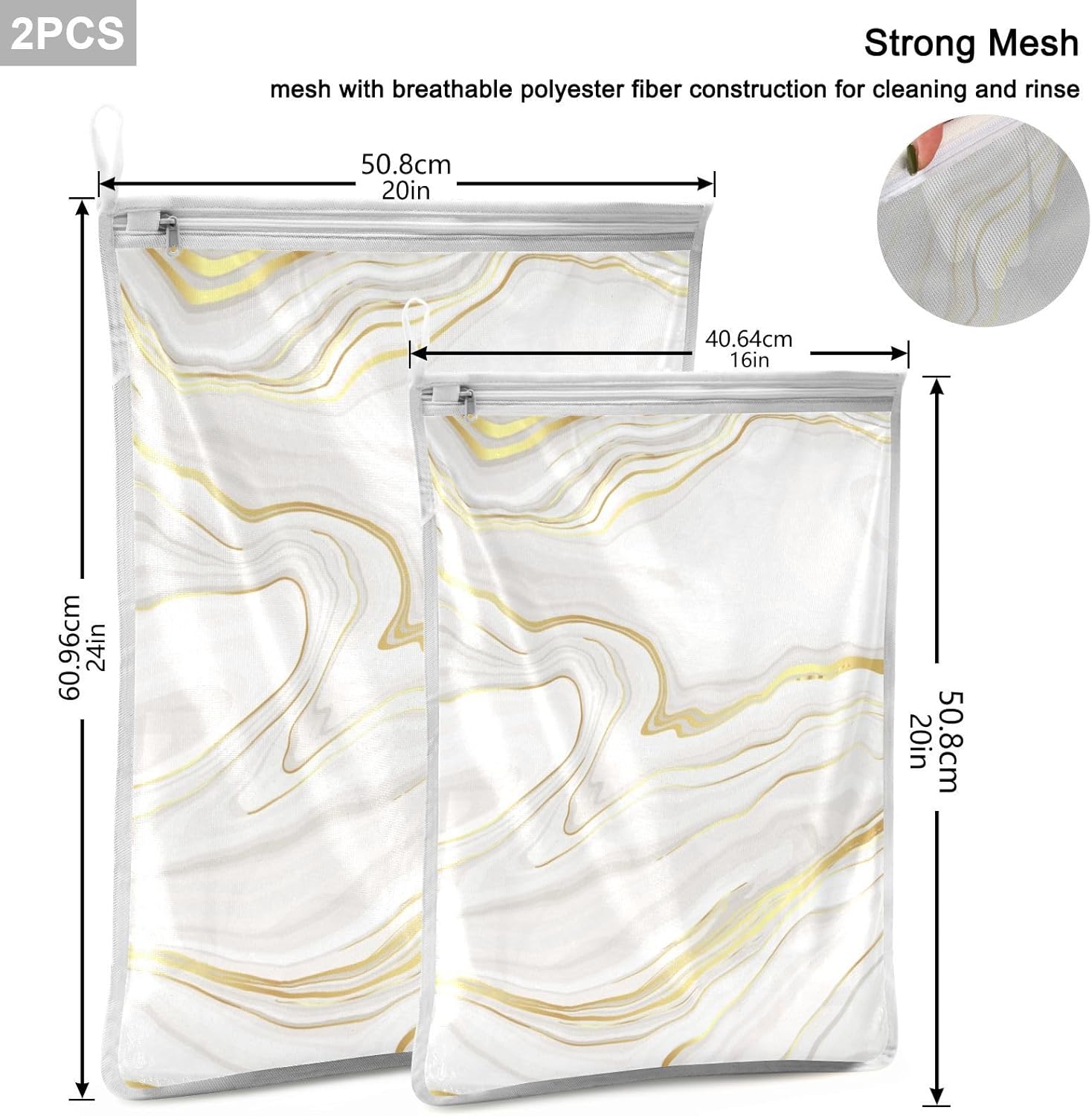 Mesh Laundry Bags 2 Pack Laundry Bags Lingerie Bags for Washing Delicates Washing Machine Large Mesh Wash Bag College Dorm Travel