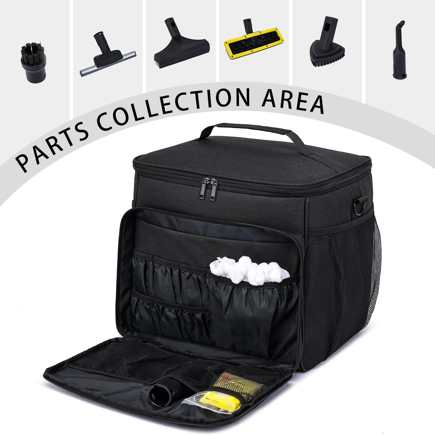 Steam Cleaner Storage Bag Compatible with Dupray Neat Steam Cleaner, Portable Organizer for Home Cleaning Supplies, Carrying Bag with Pockets for steam Cleaner Accessories, Christmas Gift Ideas