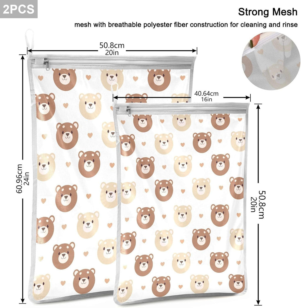 Mesh Laundry Bags 2 Pack Laundry Bags Lingerie Bags for Washing Delicates Washing Machine Large Mesh Wash Bag College Dorm Travel