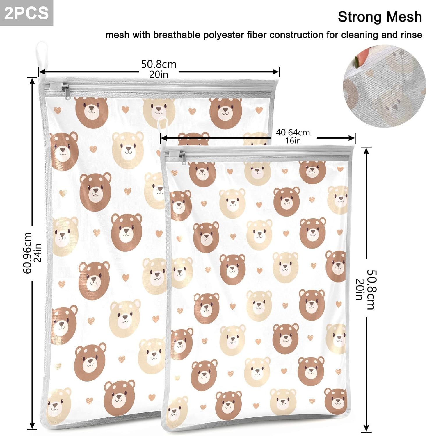 Mesh Laundry Bags 2 Pack Laundry Bags Lingerie Bags for Washing Delicates Washing Machine Large Mesh Wash Bag College Dorm Travel