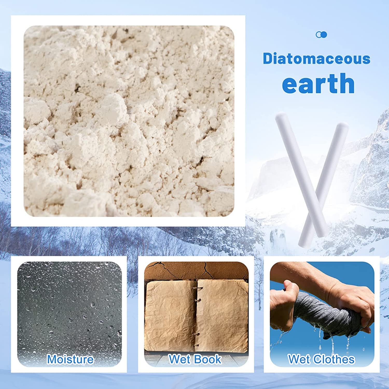 8 Pcs Lab Cleaning Rod Drying Stick Consumables Can be Reused Desiccant Excellent Water Absorption Performance Lab Consumables Paper Towels Easy Dehumidifiers Flesh Drying Toys