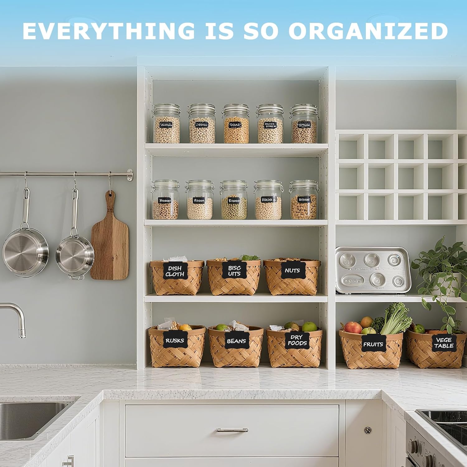 10PCS Basket Labels Clip On, Black Removable Labels for Storage Basket Labels with 2 Markers & 1 Wipe, Bin Labels for Storage Bins 2.5X3.5''