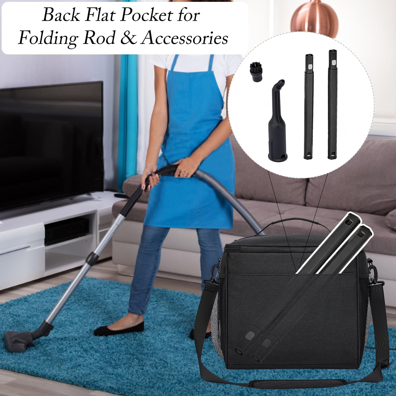 Steam Cleaner Storage Bag Compatible with Dupray Neat Steam Cleaner, Portable Organizer for Home Cleaning Supplies, Carrying Bag with Pockets for steam Cleaner Accessories, Christmas Gift Ideas