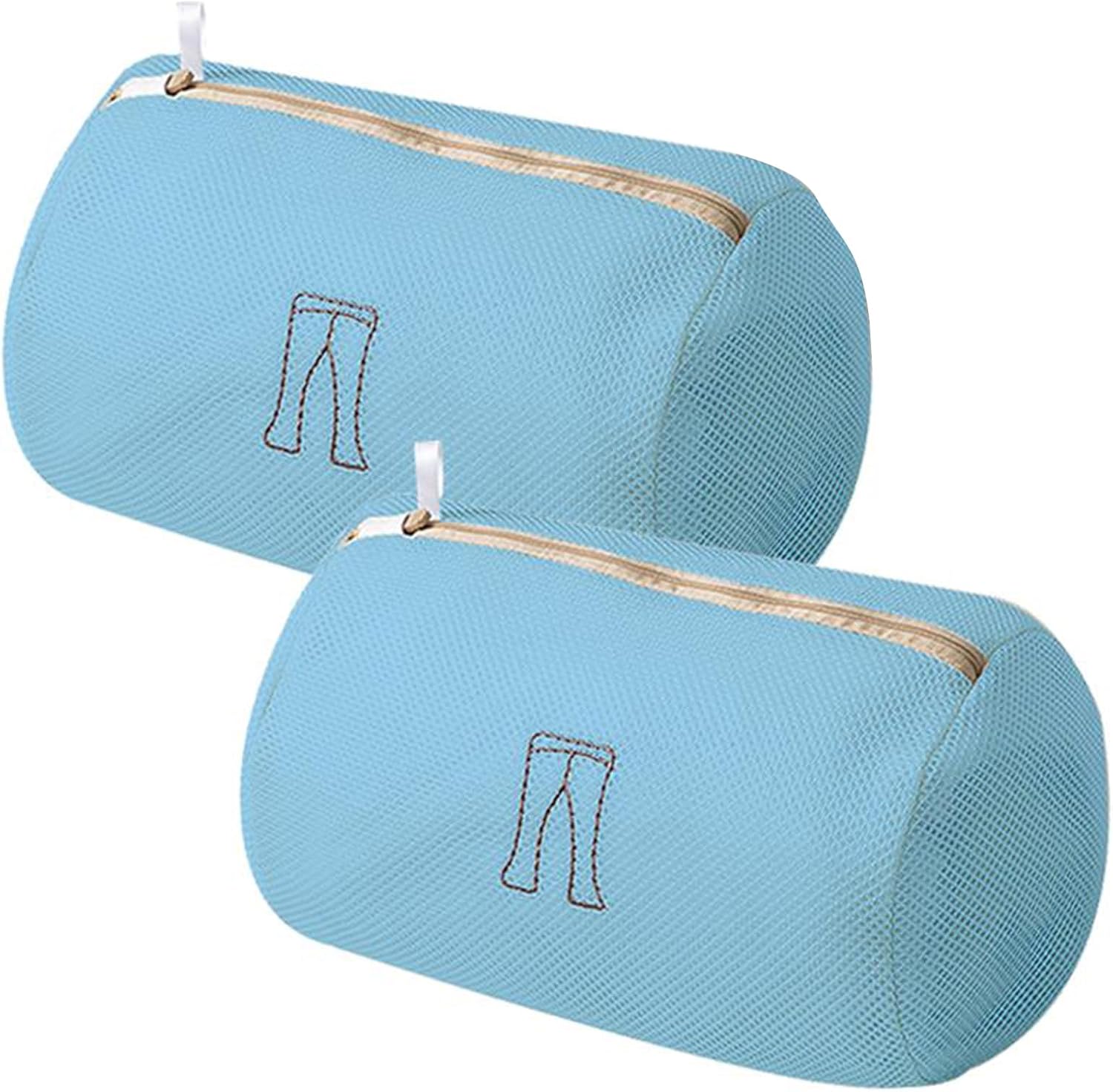 (2Pcs) delicates wash bags 3-Layer Durable Fine Mesh Wash Bags with Rust-Proof Hidden Zipper, Tangle-Proof & Space-Saving for Delicates, Bras, Lingerie, Clothes (Blue, pants)