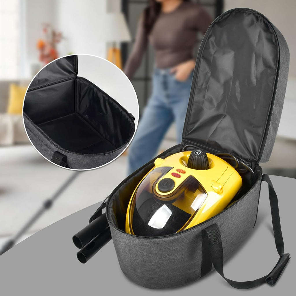 Bag for Wagner Spraytech 0282014 915e Portable Steam Cleaner, Foldable Handheld Steamer Storage Case Container for 18 Accessories Cleaning Brushes, Wallpaper Steam Plate with Pockets-Bag Only