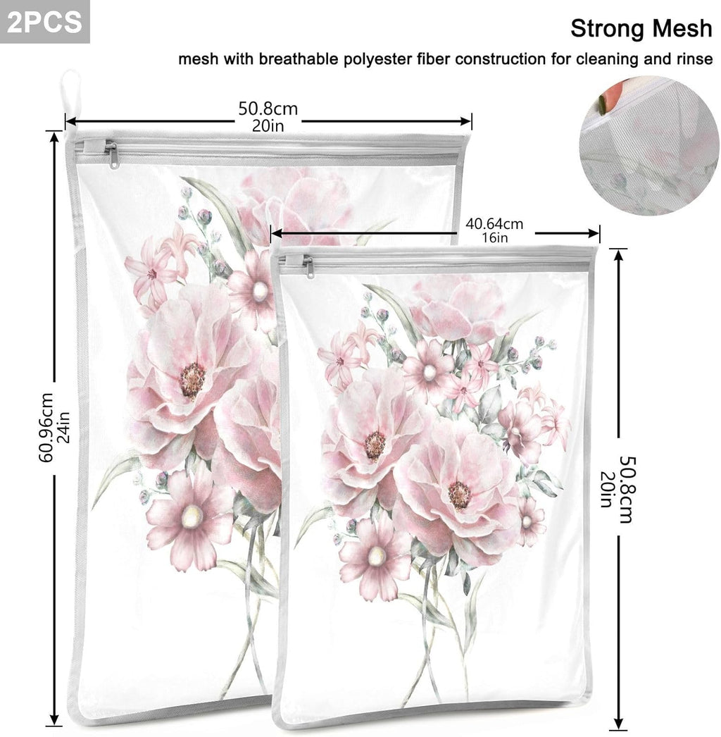 Mesh Laundry Bags 2 Pack Laundry Bags Lingerie Bags for Washing Delicates Washing Machine Large Mesh Wash Bag College Dorm Travel