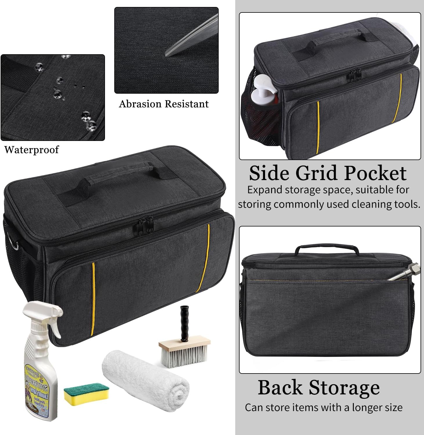 Storage Bag Compatible with Gautye Handheld Steam Cleaner, Carrying Case with Removable Shoulder Strap Portable Steam Cleaner Storage Organizer with Extra Pockets, Bag Only