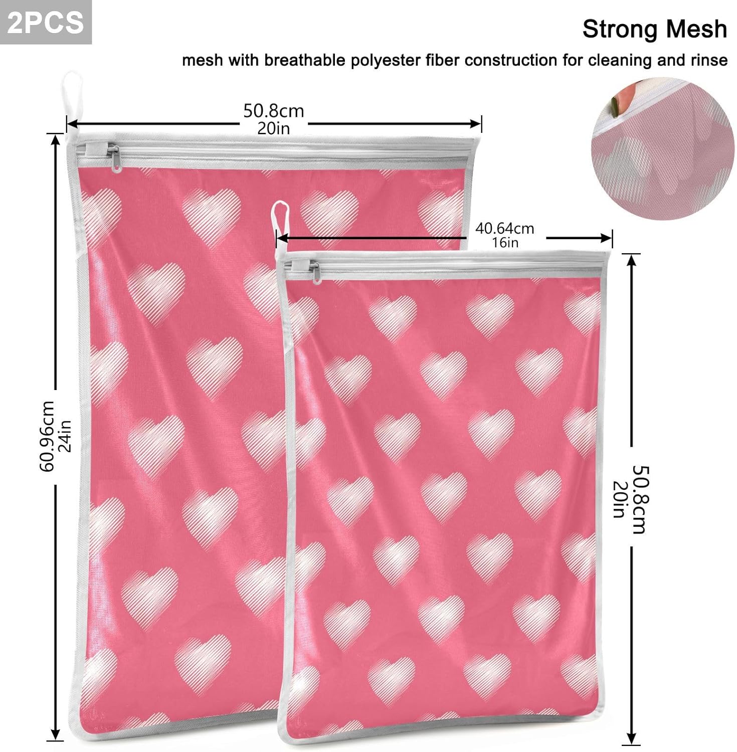 Mesh Laundry Bags 2 Pack Laundry Bags Lingerie Bags for Washing Delicates Washing Machine Large Mesh Wash Bag College Dorm Travel