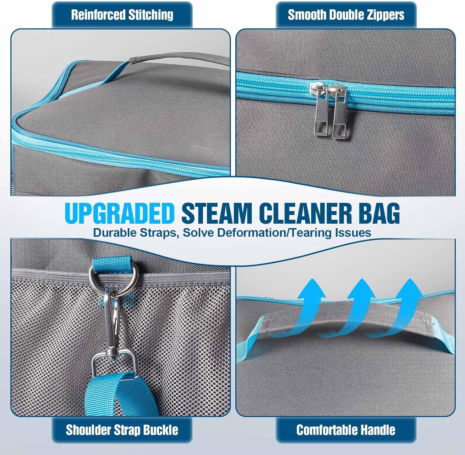 Steam Cleaner Storage Bag with Adjustable Compartments, Portable Large Capacity Carrying Case for Handheld Steam Cleaner and Other Cleaner Tool, Bag Only