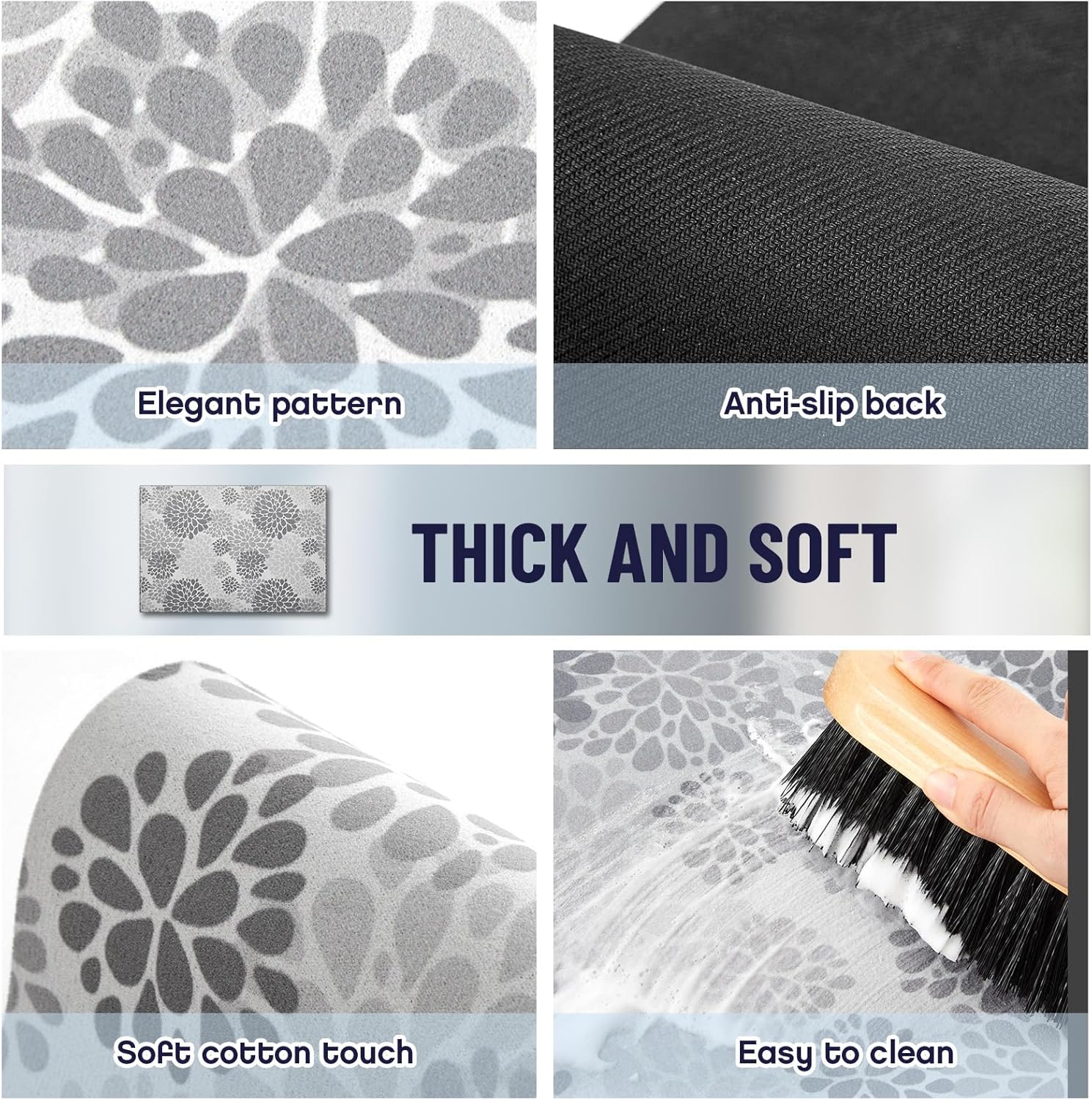 1 Pcs 26" x 18" Dryer Top Protector Mat, Washer and Dryer Topper, Non Slip Waterproof Machine Cover Dust Proof Quick Drying Topper Pad for Laundry and Kitchen (Bloom)