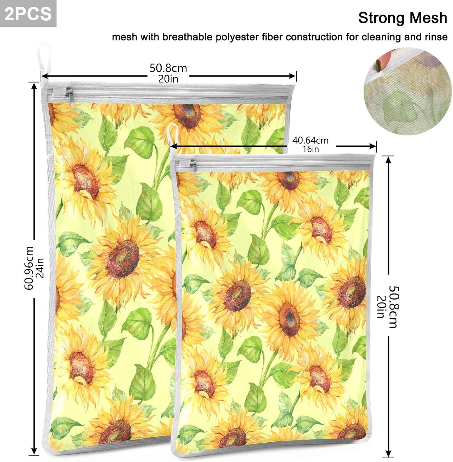 Mesh Laundry Bags 2 Pack Laundry Bags Lingerie Bags for Washing Delicates Washing Machine Large Mesh Wash Bag College Dorm Travel