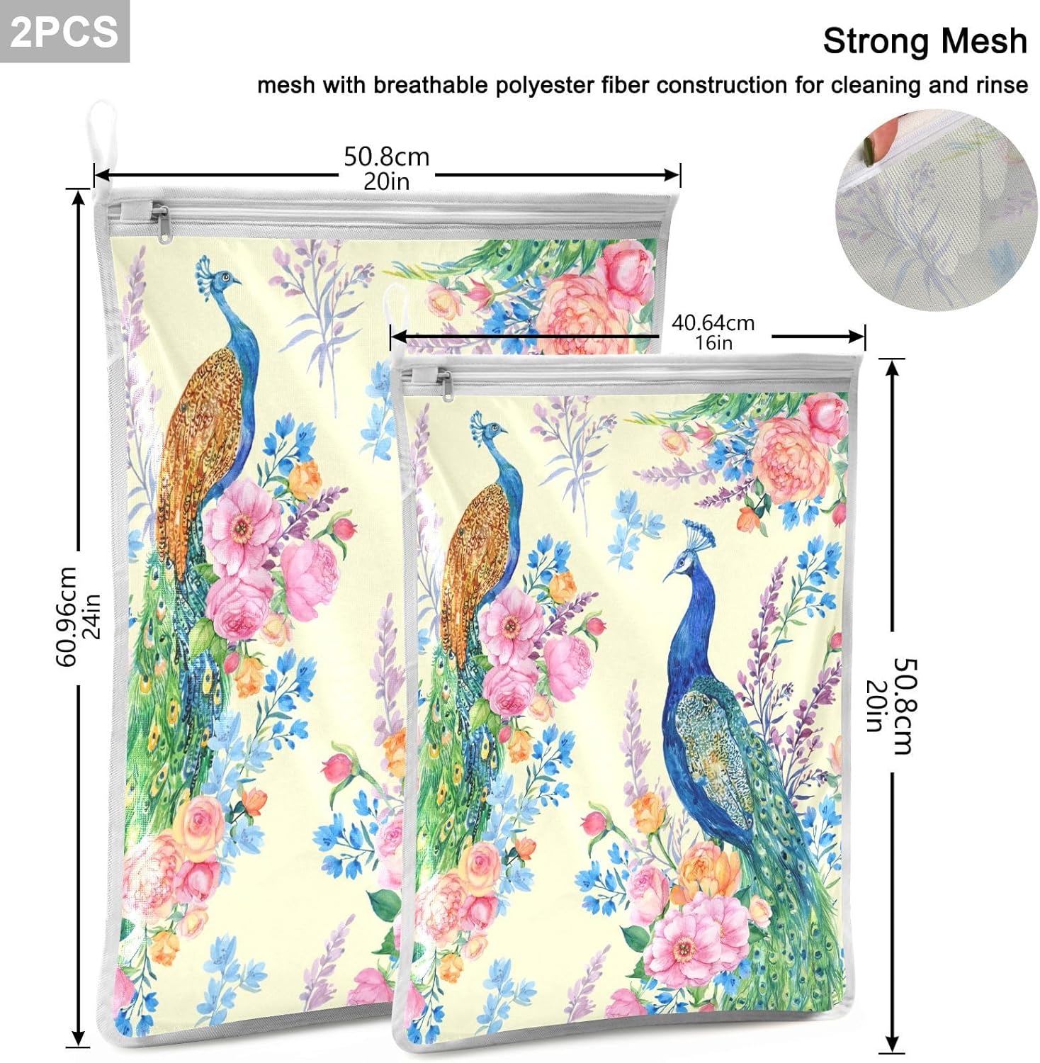 Mesh Laundry Bags 2 Pack Laundry Bags Lingerie Bags for Washing Delicates Washing Machine Large Mesh Wash Bag College Dorm Travel