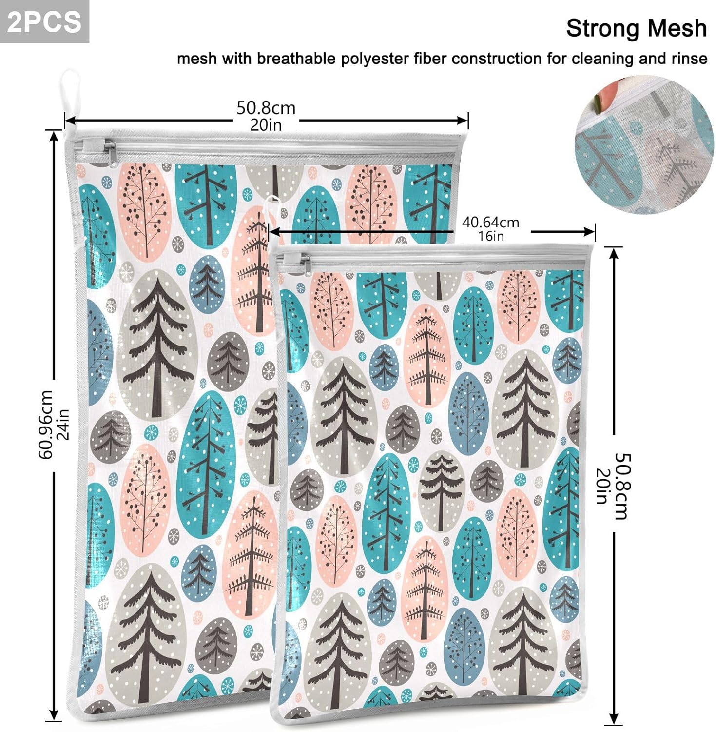 Mesh Laundry Bags 2 Pack Laundry Bags Lingerie Bags for Washing Delicates Washing Machine Large Mesh Wash Bag College Dorm Travel