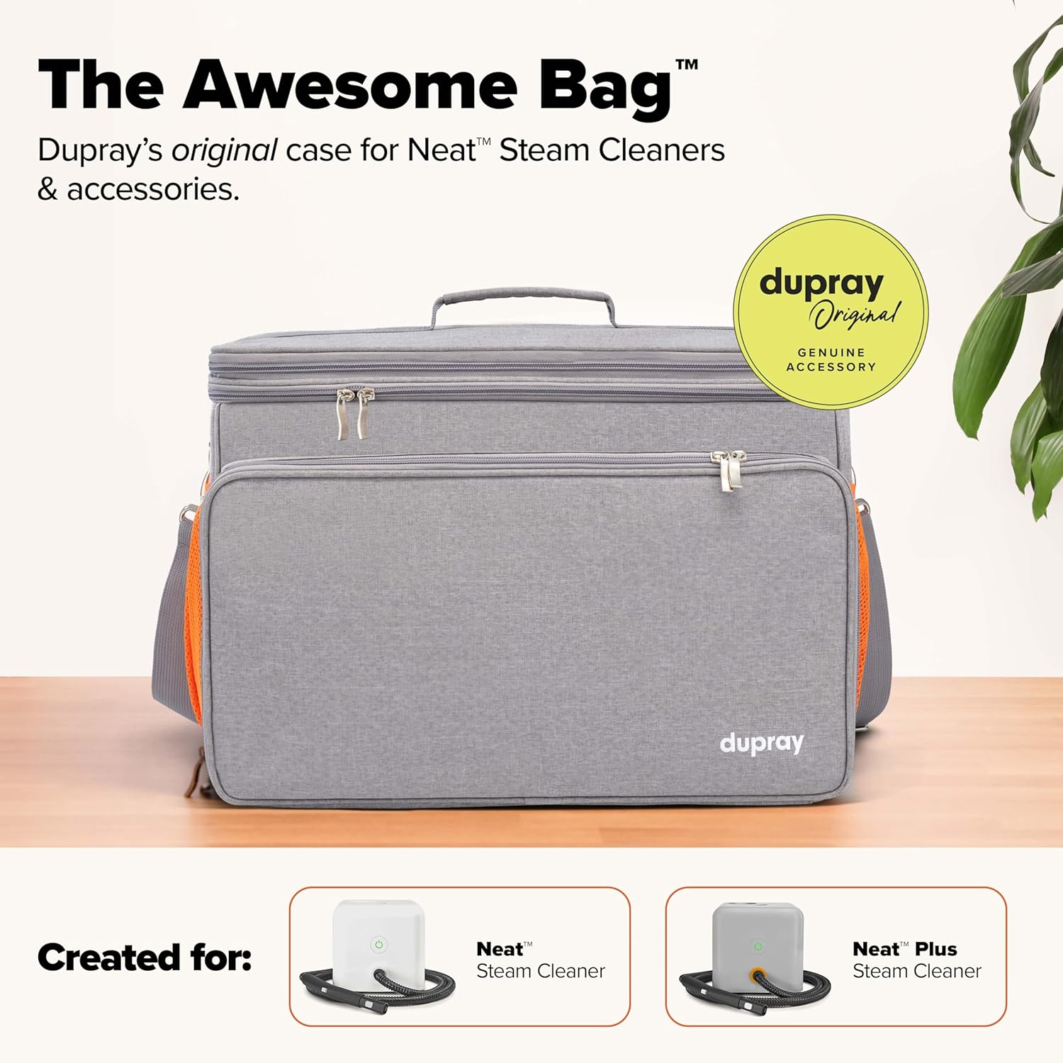 Dupray The Awesome Bag for Neat & Neat Plus Steam Cleaners, Adjustable Storage & Carrying Case, Durable Polyester with Shoulder Strap and Top Handle