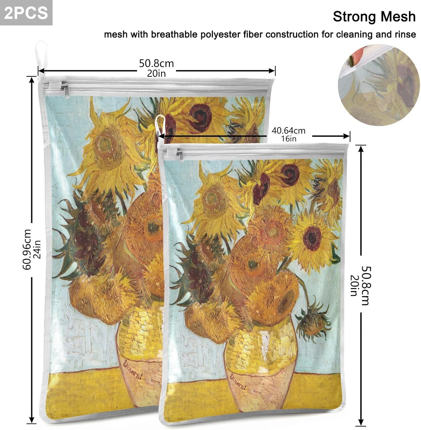 Mesh Laundry Bags 2 Pack Laundry Bags Lingerie Bags for Washing Delicates Washing Machine Large Mesh Wash Bag College Dorm Travel