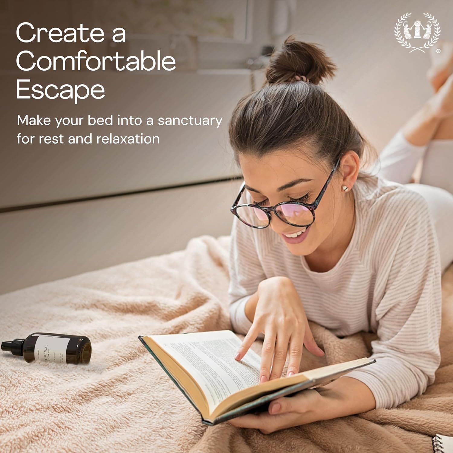 Muse Apothecary Pillow Ritual - Aromatic, Calming and Relaxing Pillow Mist, Linen and Fabric Spray - Infused with Natural Aromatherapy Essential Oils - 4 oz, Bergamot + French Lavender + Sandalwood