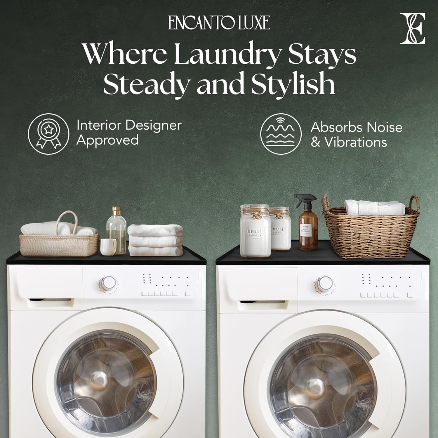 1 PC Washer and Dryer Top Cover Protectors 25" x 25", Laundry Machine Dust Guards (Onyx (Dark Grey))