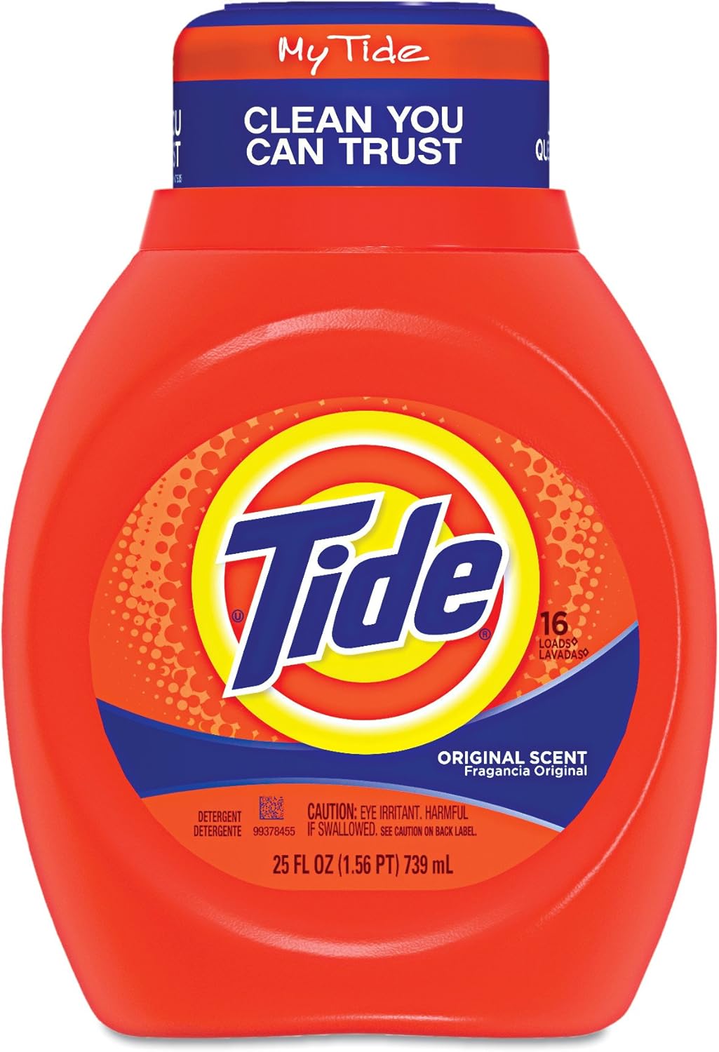 Tide 13875CT Liquid Laundry Detergent, Original, 25oz Bottle (Case of 6)