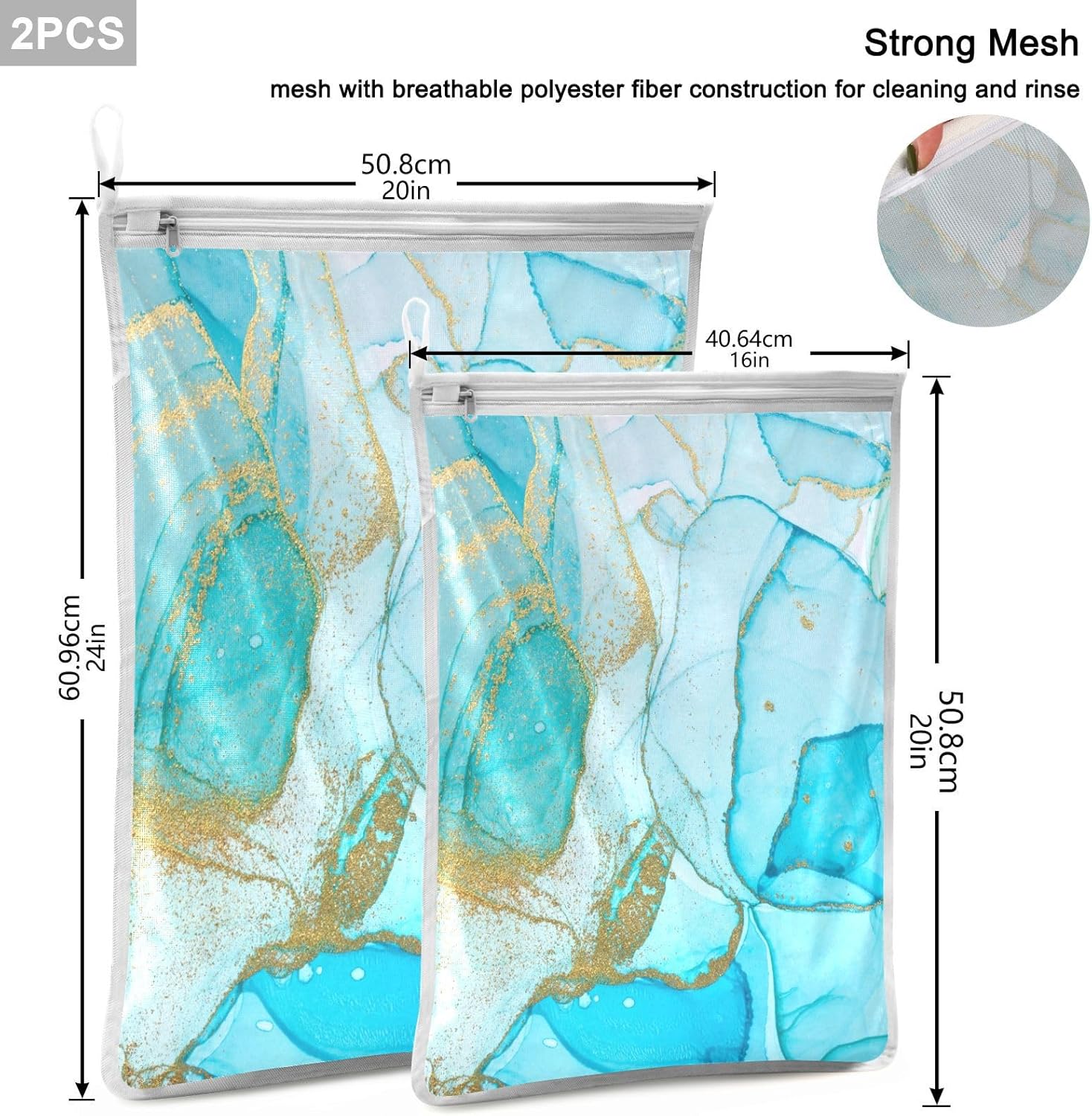 Mesh Laundry Bags 2 Pack Laundry Bags Lingerie Bags for Washing Delicates Washing Machine Large Mesh Wash Bag College Dorm Travel