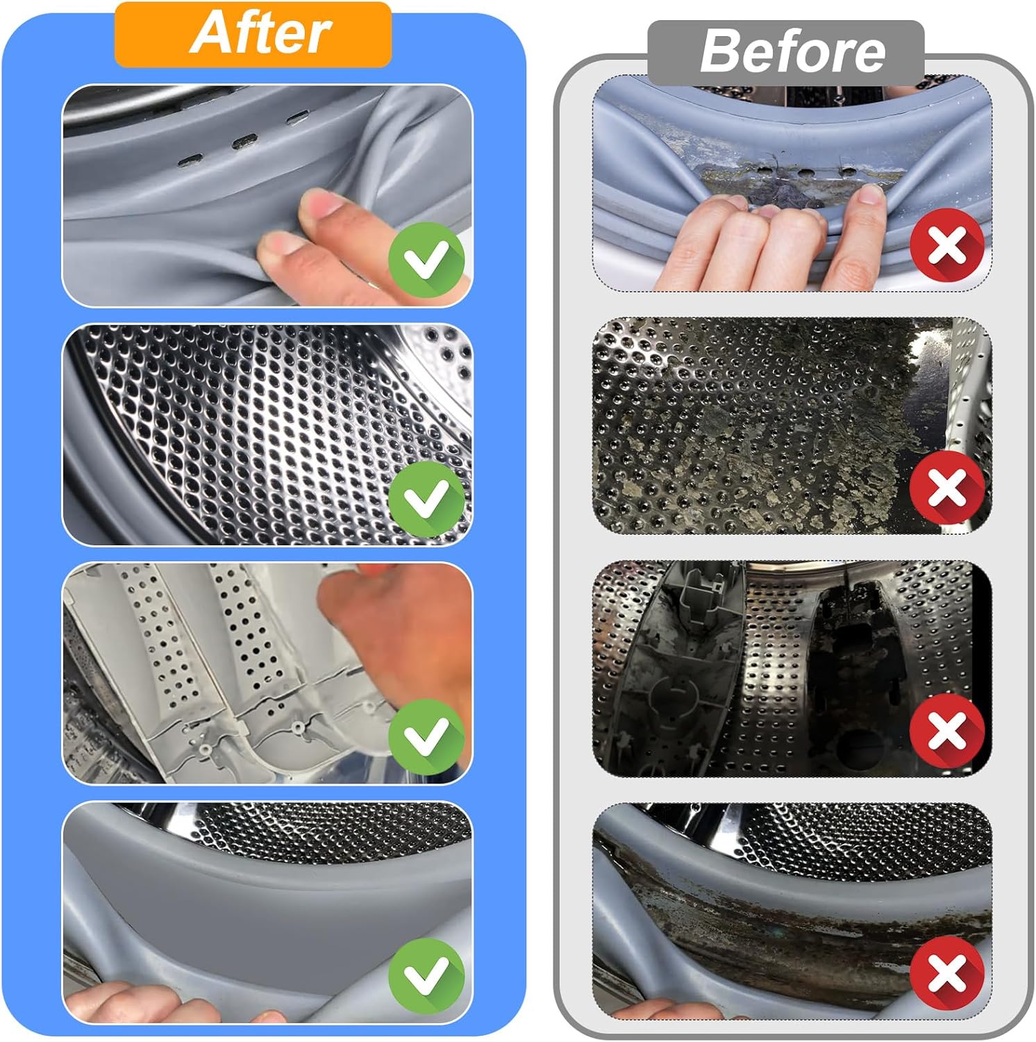 Palksky Dryer Vent Cleaner Kit, 3Pcs Dryer Cleaner Tool - Flexible Drier Vent Cleaning Brush, Lint Trap Cleaner Clip, Drier Hose Attachment, Lint Remover Cleaning Tools