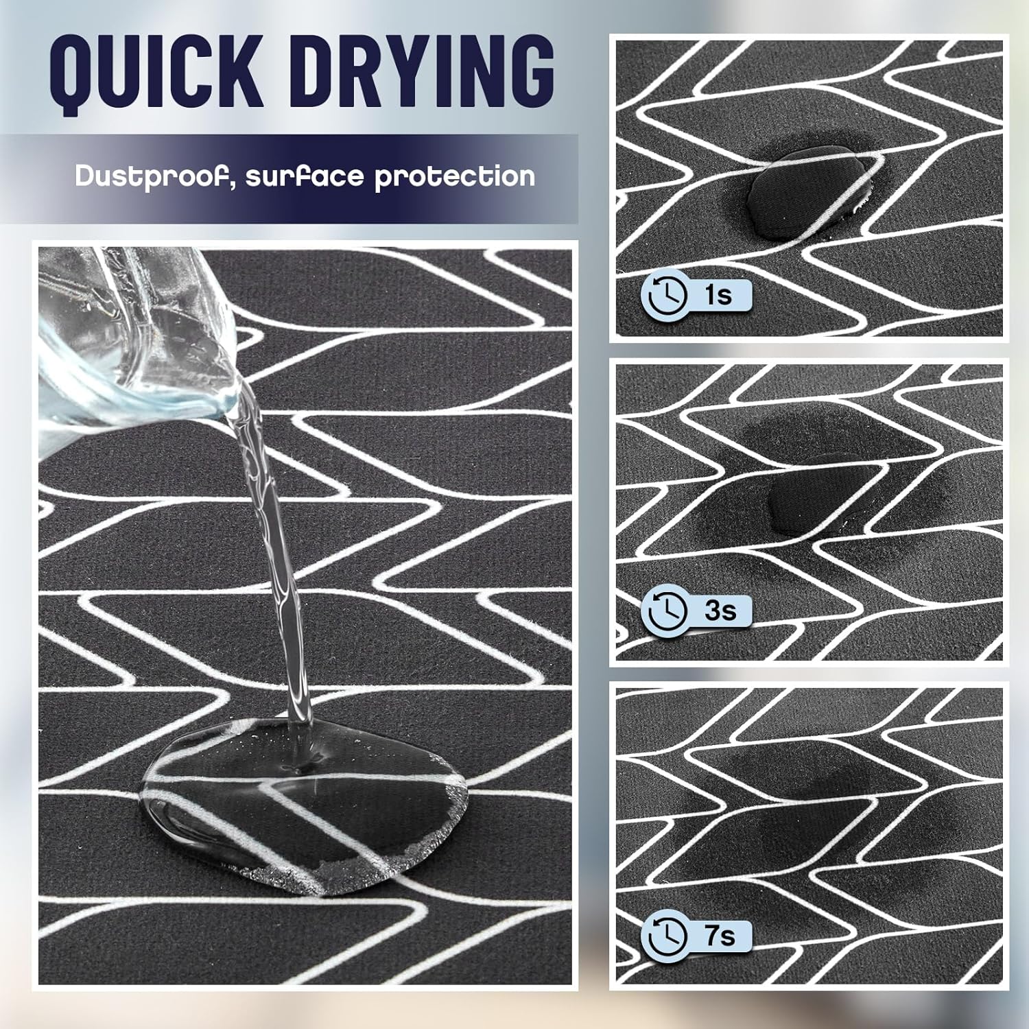 1 Pcs 26" x 18" Dryer Top Protector Mat, Washer and Dryer Topper, Non Slip Waterproof Machine Cover Dust Proof Quick Drying Topper Pad for Laundry and Kitchen (Classical)